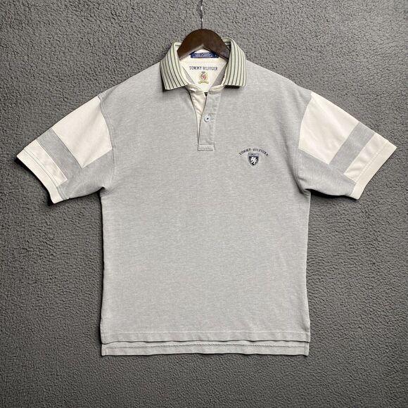 Tommy Hilfiger Other - Vintage Y2K Tommy Hilfiger Polo Shirt Mens Medium Color Block Logo Rugby